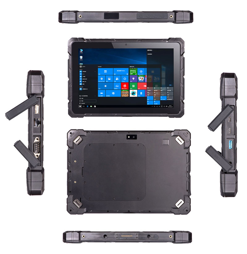 Factory 10 inch 1920*1200 Android 7.0 4GRAM+64G ROM rugged tablets 4G LTE RJ45 RS232 rugged tablet pc with 2D barcode